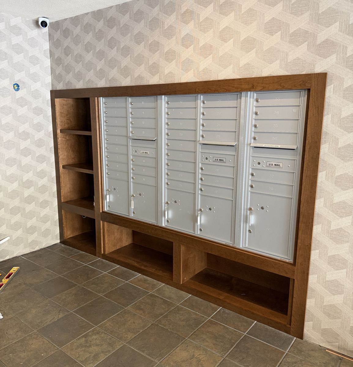Lobby mailbox surround